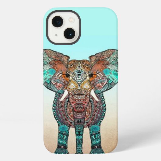 Aztekischer Elefant iPhone Hülle (Rückseite)