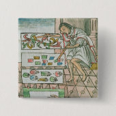Aztekischer Federhandwerker Button (Vorderseite)