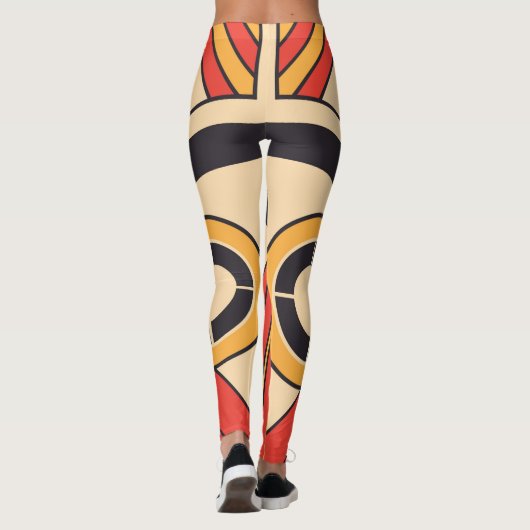 Aztekischer Flachstil Leggings (Rückseite)