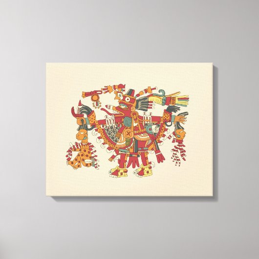 Aztekischer Gott Leinwanddruck (Vorderseite)