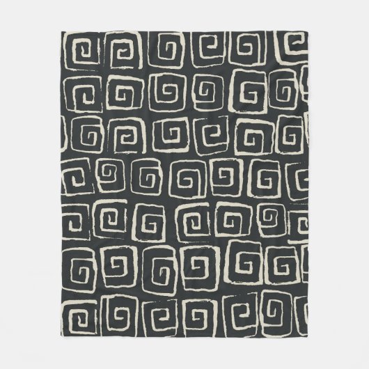 Aztekischer Hintergrund Vintage Retro-Muster Fleecedecke (Vorderseite)