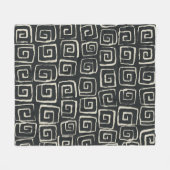 Aztekischer Hintergrund Vintage Retro-Muster Fleecedecke (Vorderseite (Horizontal))