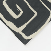 Aztekischer Hintergrund Vintage Retro-Muster Fleecedecke (Ecke)