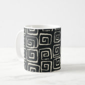 Aztekischer Hintergrund Vintages Retromuster Kaffeetasse (Vorderseite Links)