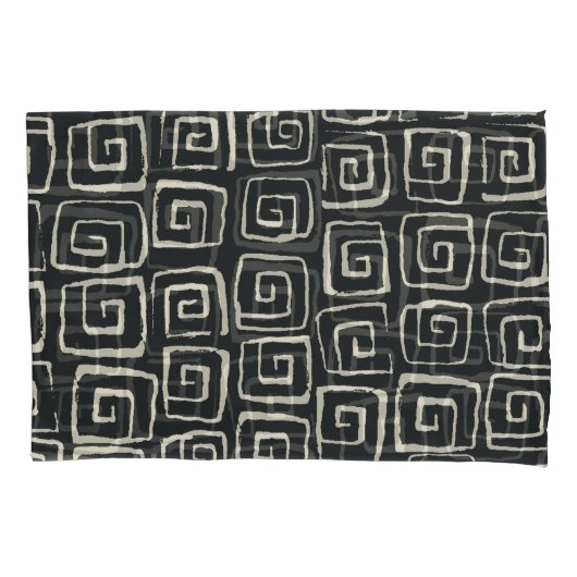 Aztekischer Hintergrund Vintages Retromuster Kissenbezug (Vorderseite)