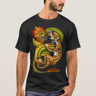 Aztekischer Jaguar vs Quetzalcoatl T-Shirt