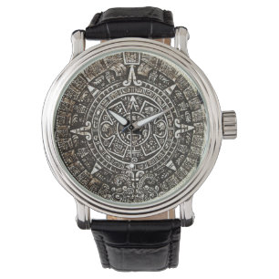 Aztekischer Kalender Armbanduhr