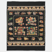 Aztekischer Kalender Fleecedecke (Vorderseite)