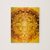 Aztekischer Kalender-Goldeffekt Puzzle (Vertikal)