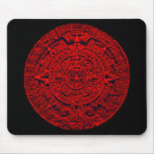 Aztekischer Kalender - Rot Mousepad (Vorne)