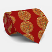 Aztekischer Kalender-Stein oder Sun-Stein von Krawatte (Gerollt)