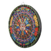 Aztekischer KalenderDartboard Dartscheibe (Vorderseite rechts)