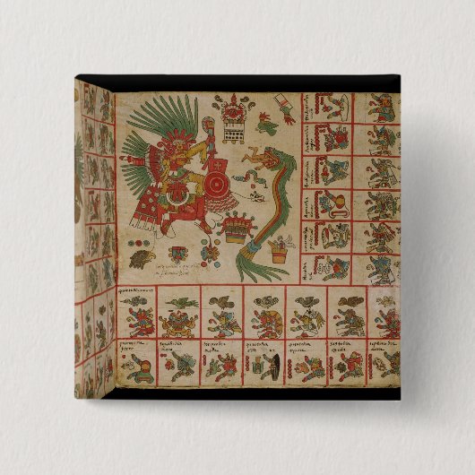 Aztekischer Kodex Borbonicus Button (Vorderseite)