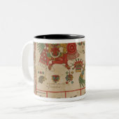 Aztekischer Kodex Borbonicus Zweifarbige Tasse (Vorderseite Links)