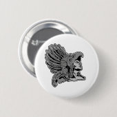 aztekischer Krieger Button (Vorne & Hinten)