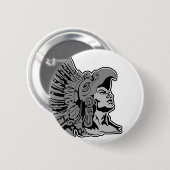 aztekischer Krieger Button (Vorne & Hinten)