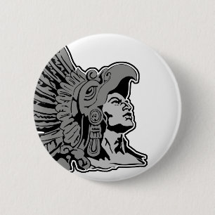 aztekischer Krieger Button
