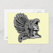 aztekischer Krieger Postkarte (Vorne/Hinten)
