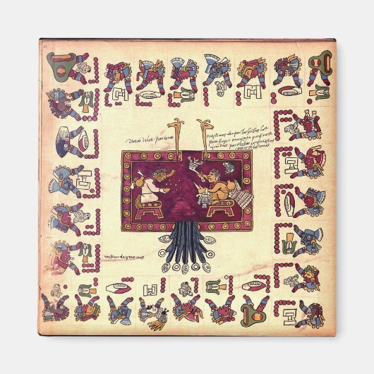 Aztekischer Kunstmagnet Magnet (Vorne)