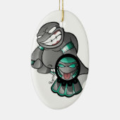 Aztekischer Lil Fett-Bauch Keramikornament (Rechts)