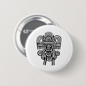 Aztekischer Mann Button (Vorne & Hinten)