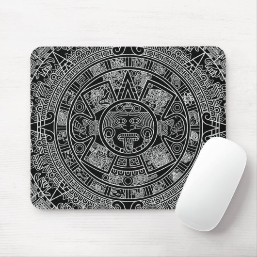 Aztekischer Mayakalender (Schwarzes) 12.21.2012 Mousepad (Mit Mouse)