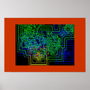 Aztekischer Mikrochip Poster