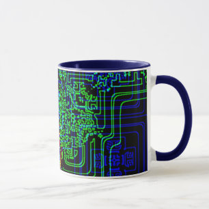 Aztekischer Mikrochip Tasse