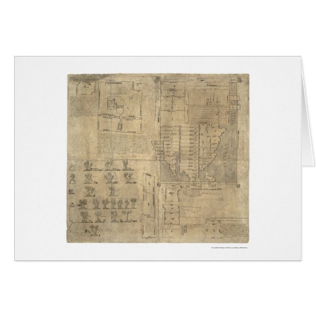 Aztekischer Oztoticpac landet Karte 1540 (Vorderseite (Horizontal))