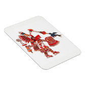 Aztekischer Schamanenkämpfer tanzen Magnet (Rechte Seite)