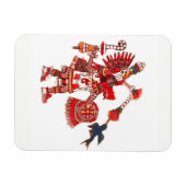 Aztekischer Schamanenkämpfer tanzen Magnet (Horizontal)