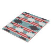 Aztekischer Stammes- Muster-Ureinwohner-rotes Blau Fliese (Seite)