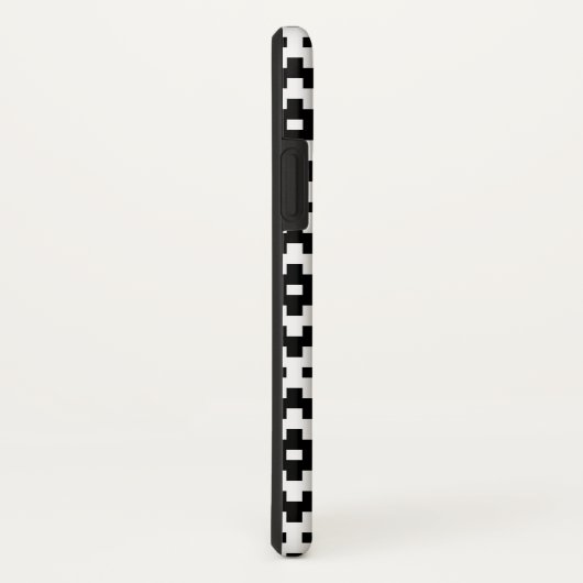 Aztekischer Symbol-Block Ptn schwarz u. Weiß I Case-Mate iPhone Hülle (Hinten/Rechts)