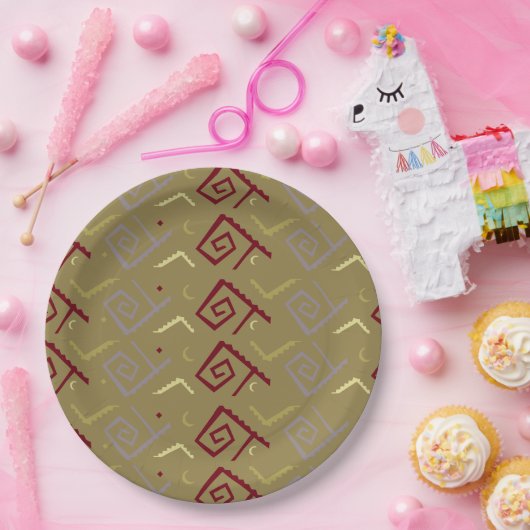 Aztekischer Ureinwohner-Entwurfs-Pappteller Pappteller (Party)