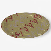 Aztekischer Ureinwohner-Entwurfs-Pappteller Pappteller (Schrägansicht)