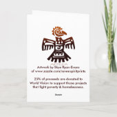 AZTEKISCHER ~ Vogel-Geist Feiertagskarte (Rückseite)