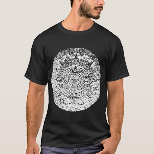 Aztekischer weißer T - Shirt (Vorderseite)