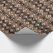 Aztekisches Brown Geschenkpapier (Ecke)