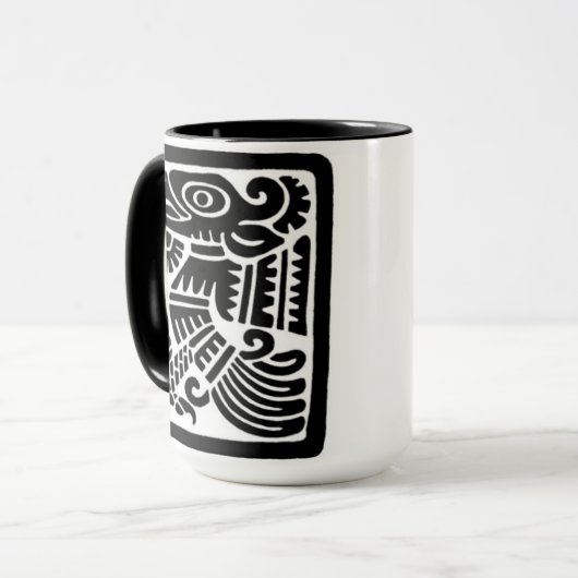 AZTEKISCHES EAGLE TASSE (Vorderseite Links)