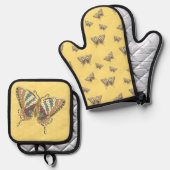 Aztekisches Frack Ofenhandschuh & Topflappen-Set (Vorderseite/Rückseite)