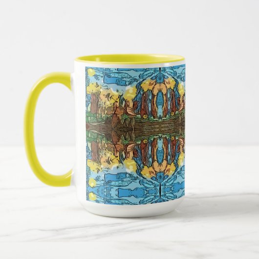 Aztekisches gelbes Abenteuer Tasse (Links)