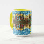 Aztekisches gelbes Abenteuer Tasse (Vorderseite Links)