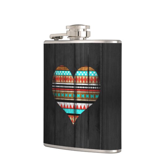 Aztekisches Herz Flachmann (Links)