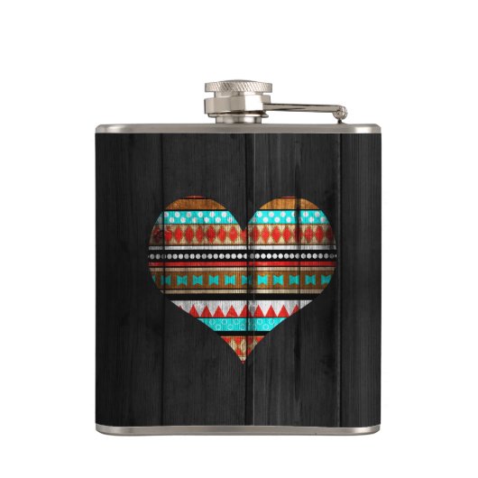 Aztekisches Herz Flachmann (Rückseite)