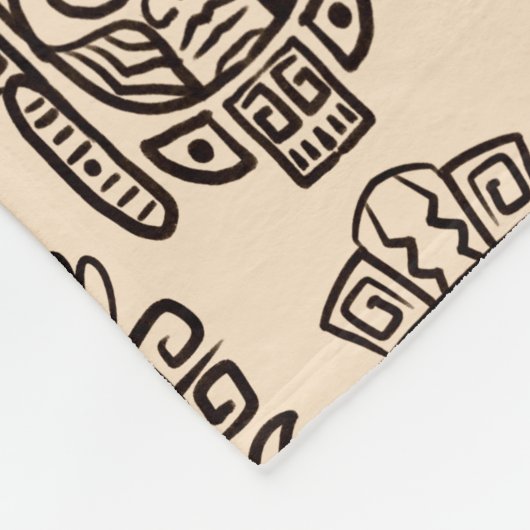 Aztekisches Inspiriertes Muster Fleecedecke (Ecke)