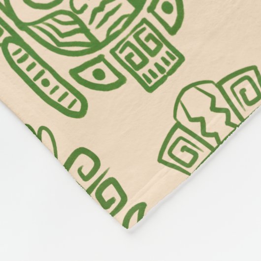 Aztekisches Inspiriertes Muster Fleecedecke (Ecke)