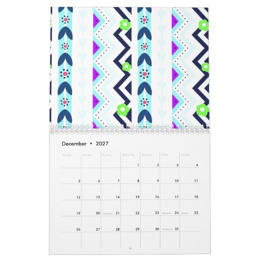 Aztekisches Mädchen Kalender (Dez 2027)