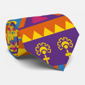 Aztekisches mexikanisches abstraktes Muster Krawatte (Gerollt)