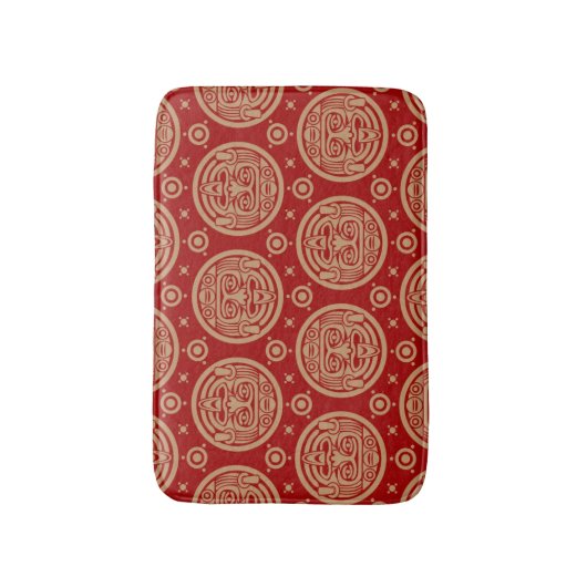 Aztekisches Muster Badematte (Vorderseite Vertikal)