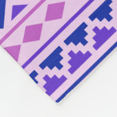 Aztekisches Muster des Wesentlich-II zackt blaues Fleecedecke (Ecke)